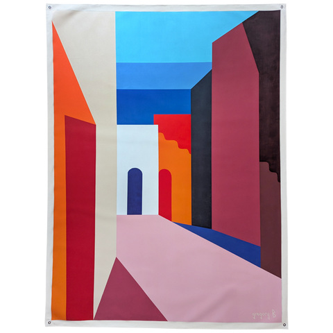 Blue Door White Heat - 163cm x 215cm