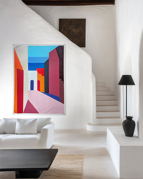 Blue Door White Heat - 163cm x 215cm