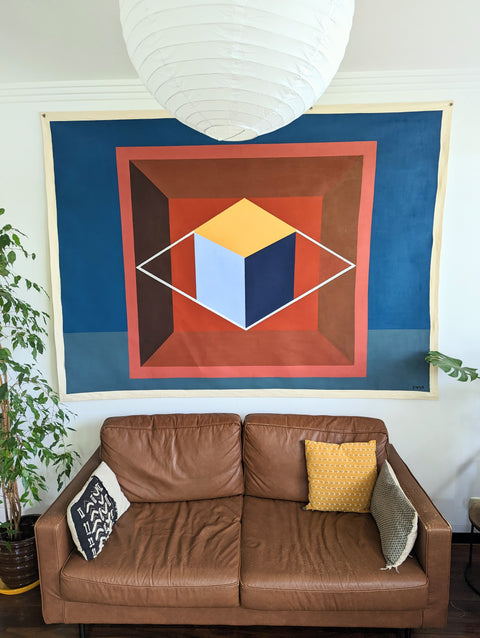 Kubus in het kwadraat - 218cm x 160cm