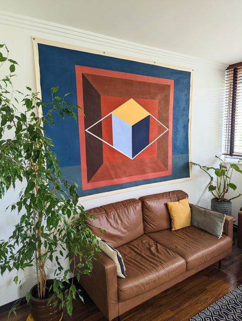 Kubus in het kwadraat - 218cm x 160cm