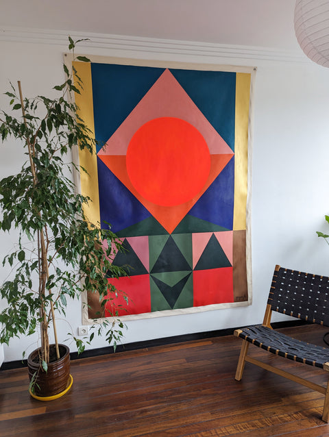Gouden vibraties (Spirit Dot-serie) - 160cm x 220cm