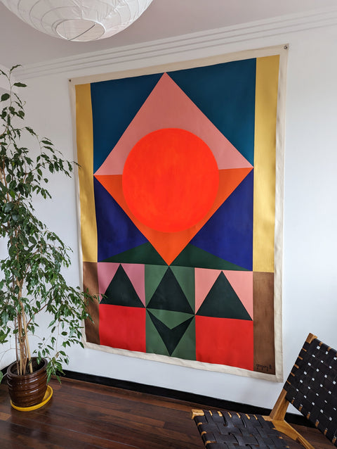 Gouden vibraties (Spirit Dot-serie) - 160cm x 220cm